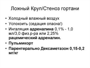 Дозировка Преднизолон При Стенозе Гортани У Детей