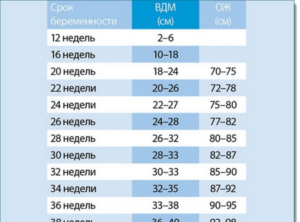 Вдм при беременности по неделям таблица окружность живота