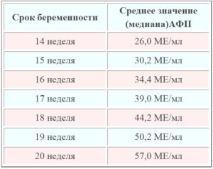 Хгч и афп при беременности норма по неделям таблица