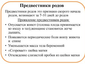 Предвестники родов у повторнородящих на 38 неделе