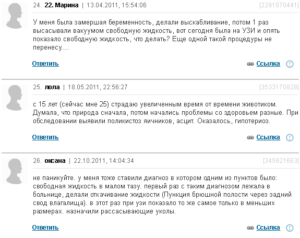 Свободной жидкости в малом тазу нет что это значит