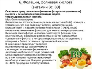 Фолиевая кислота усваивается лучше с