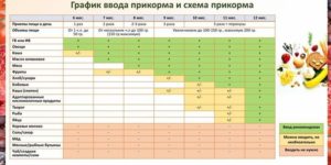 Таблица прикорма детей до года при грудном вскармливании воз 2018