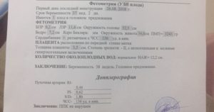Узи на 38 неделе беременности норма
