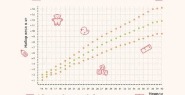 График Набора Веса При Беременности По Неделям