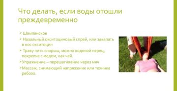 Как сделать чтобы воды отошли быстрее в домашних условиях